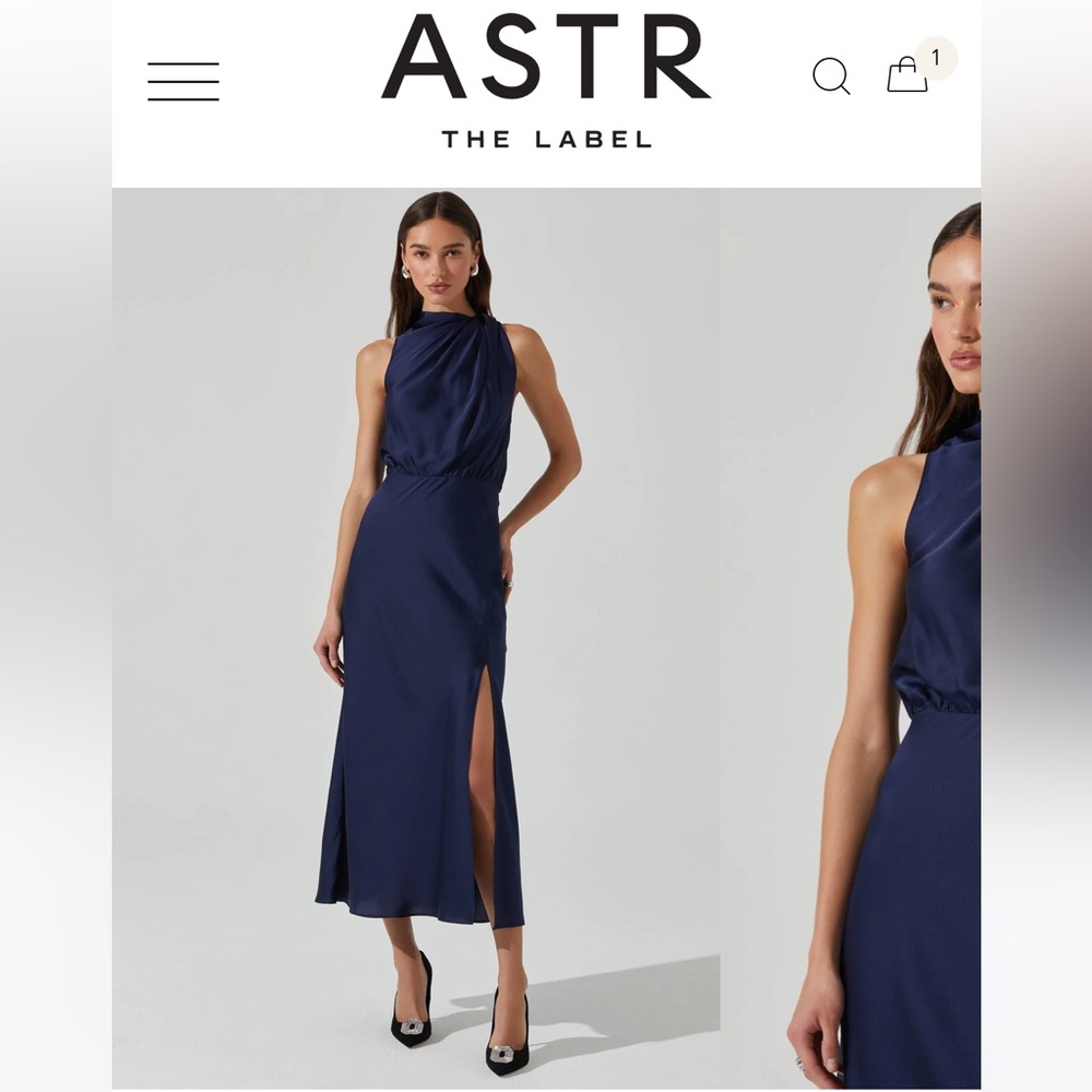 Astr The Label Jelyn Satin Midi Dress